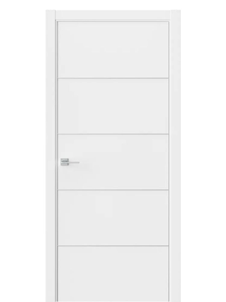 Двери WestStyle  "IN 27" EmLayer Белый /алюм.кромка  ДГ