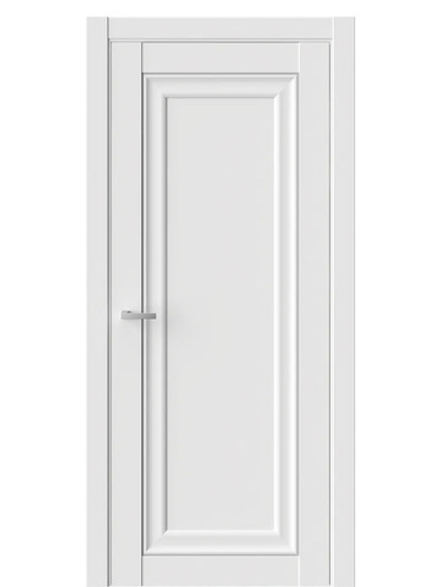 Двери WestStyle HR1 Emlayer белый /молдинг серебро  ДГ