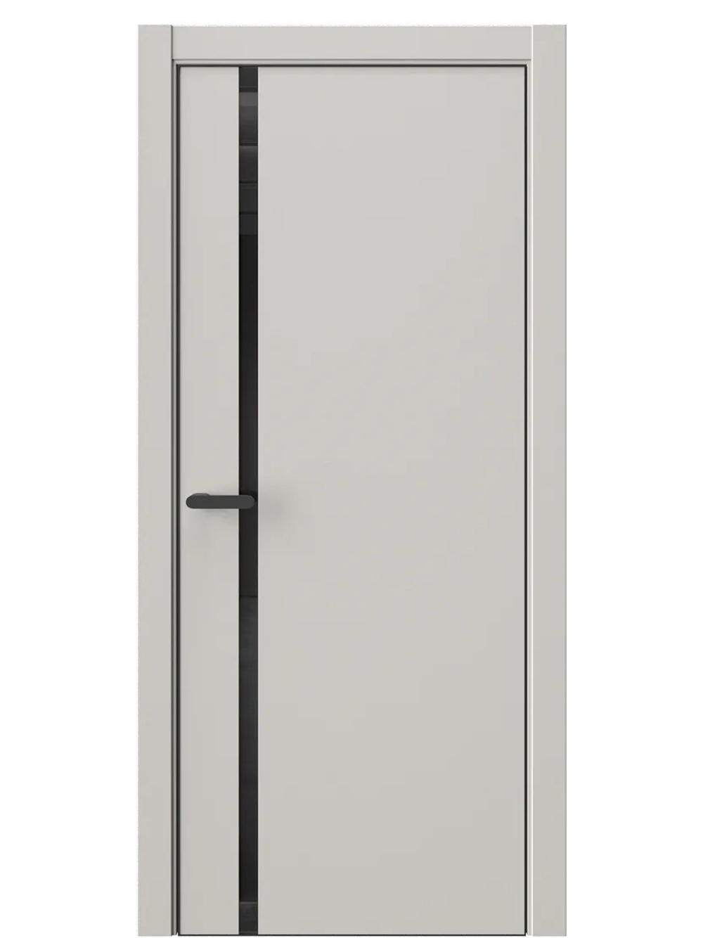 Двери WestStyle  "IN 36" Песчаный Рай /Чёрное Lacobel /алюм.кромка  ДО