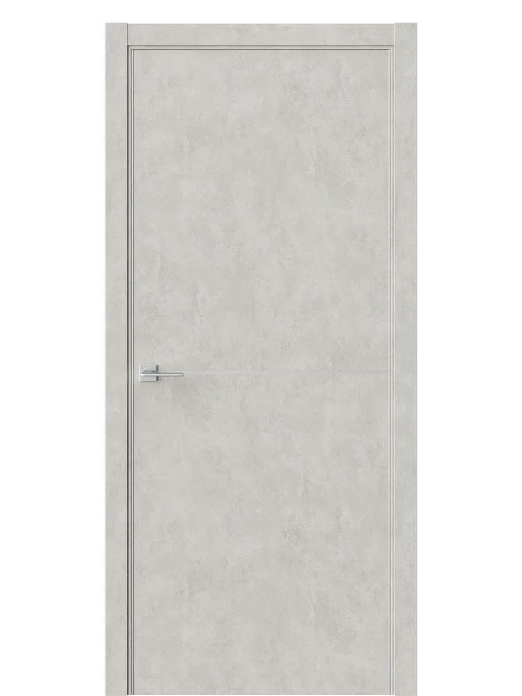 Двери WestStyle  "IN 39" Бетон Смоки /алюм.кромка ДГ