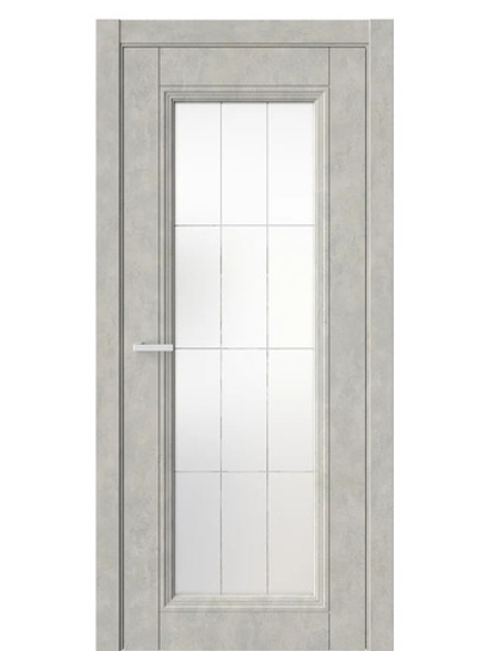 Двери WestStyle  Demiss 2  Бетон Смоки / белое сатинат ДО