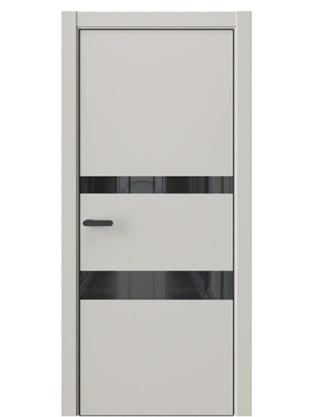 Двери WestStyle  "IN 16" Песчаный Рай /Чёрное Lacobel /алюм.кромка  ДО