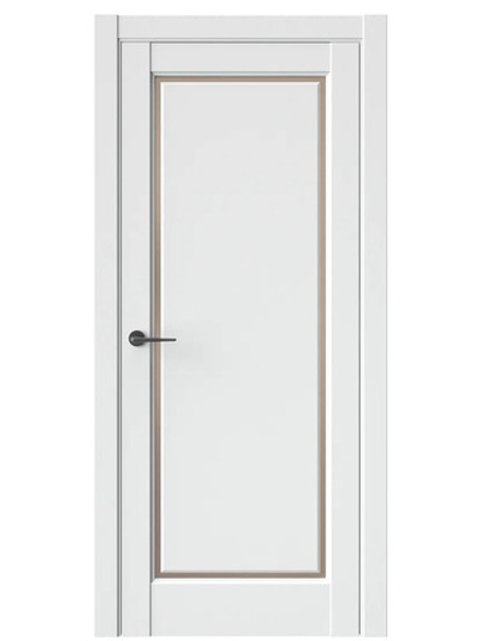 Двери WestStyle  LVT 1 Белая Вуаль/ Бронза Сатинат ДО