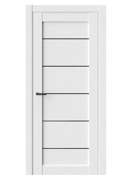 Межкомнатные двери WestStyle  RL 3 Лиента Бьянко /Чёрное Lacobel ДО