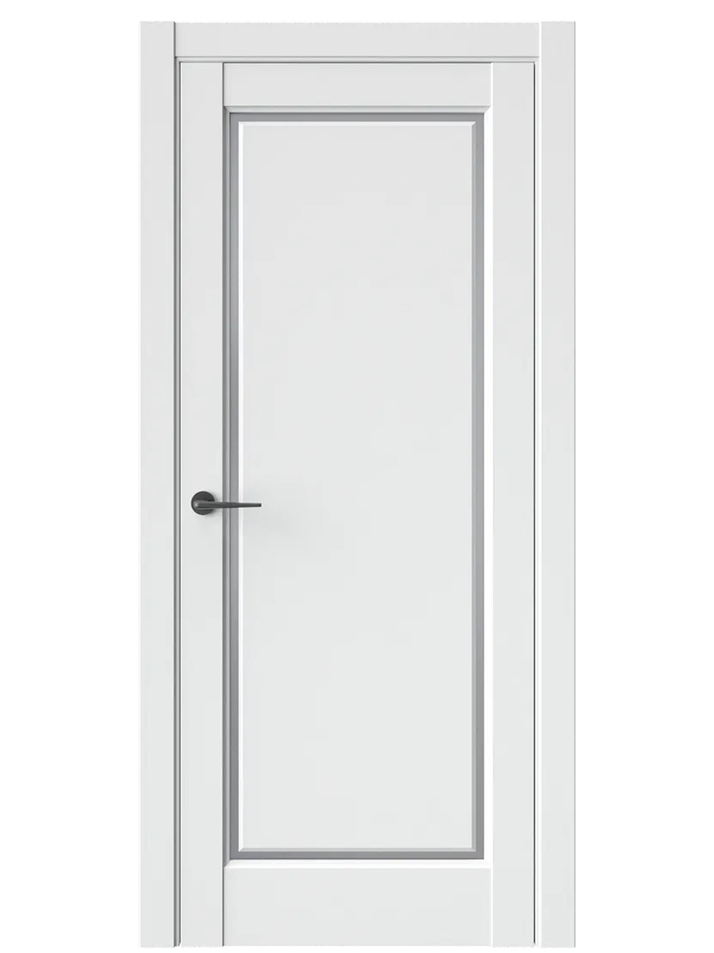 Двери WestStyle  LVT 1 Белая Вуаль/ Графит Сатинат ДО