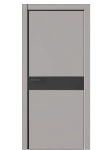 ДВЕРИ WestStyle  "IN 1" Макиато /Черное сатин Matelac /алюм.кромка  ДО