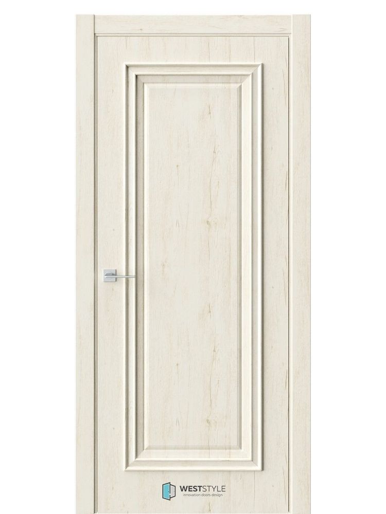 Двери WestStyle F31 Клён крем /Чёрное Lacobel  ДО