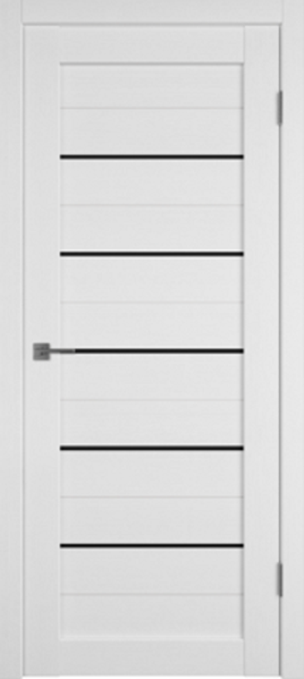 Межкомнатные двери ВФД GL Atum X 5 Snow / Black Gloss (ДО)