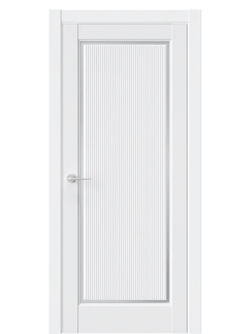 Двери WestStyle  LVT 1 FL Emlayer Белый/ Белое Сатинат ДО