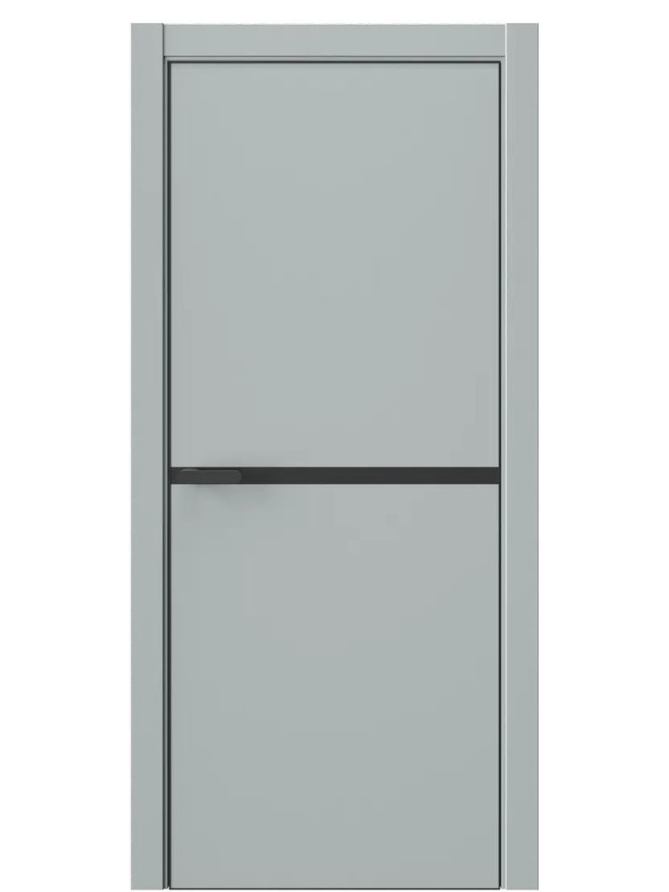 Двери WestStyle  "IN Flain 5" Платиновый Дым /молдинг /алюм.кромка  ДГ