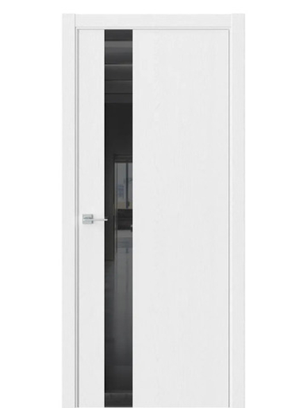 Двери WestStyle  "IN 2" Дуб Винта /Чёрное Lacobel /алюм.кромка ДО