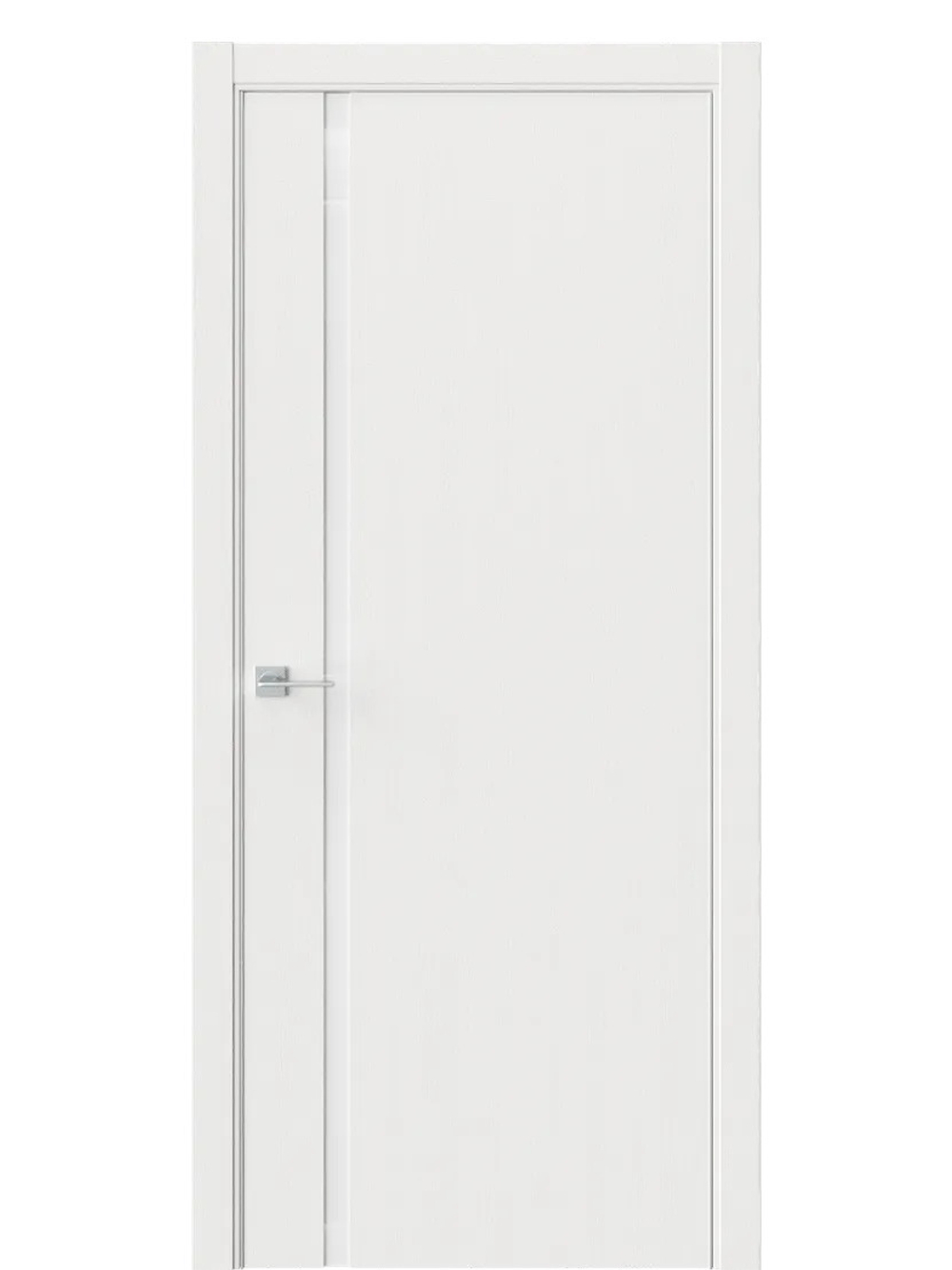 Двери WestStyle  "IN 36" Белое Дерево /Аляска Lacobel /алюм.кромка ДО