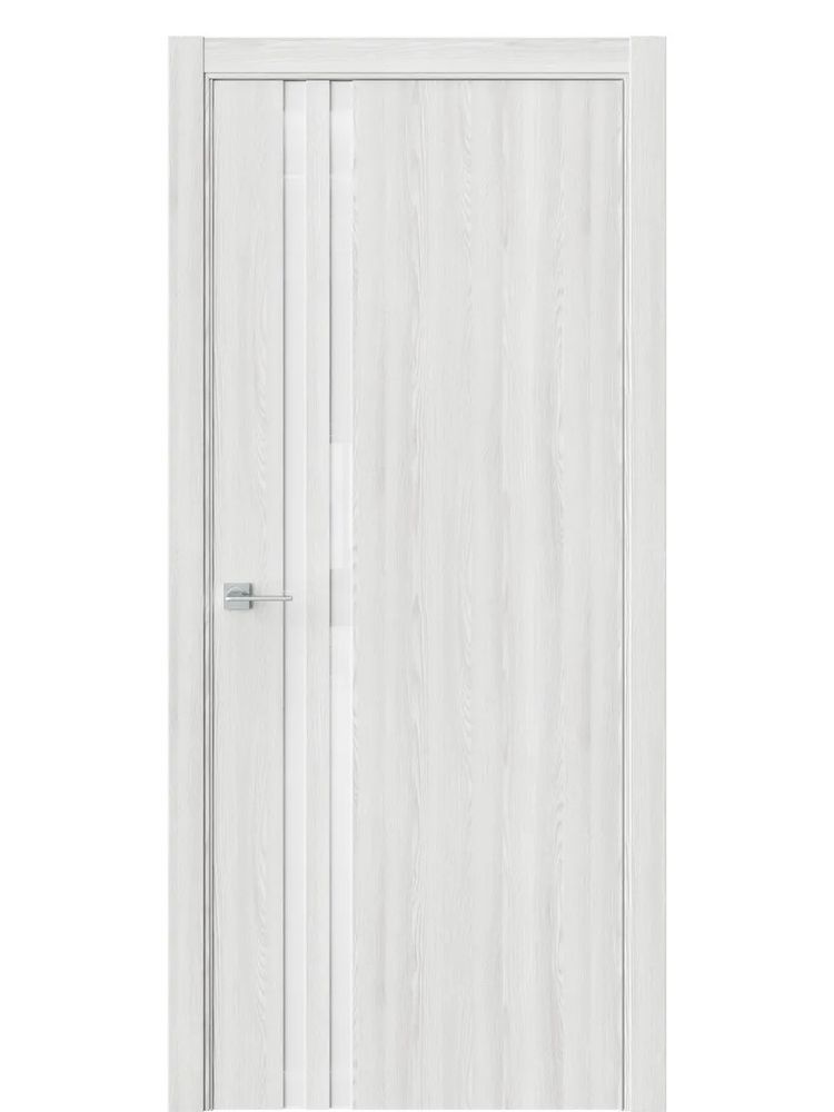 Двери WestStyle  "IN 37" Клен Айс /Аляска Lacobel /алюм.кромка  ДО