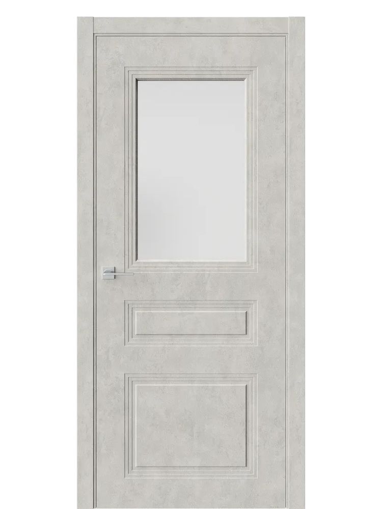 Двери WestStyle  Monte 8 Бетон Смоки /Белое Сатинат ДО