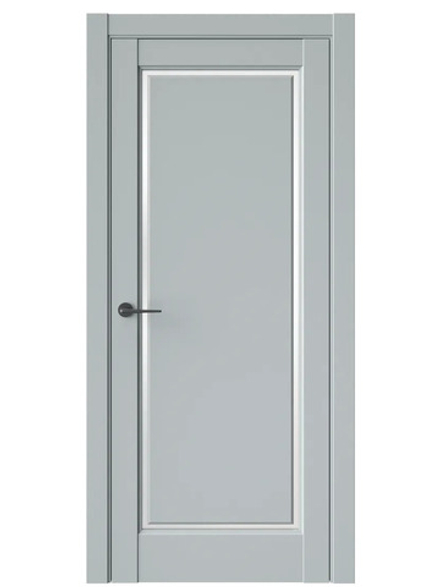 Двери WestStyle  LVT 1 Платиновый Дым/ Белое Сатинат ДО