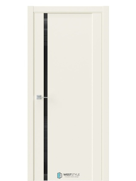 Двери WestStyle F30 Emlayer бежевый /Чёрное Lacobel  ДО