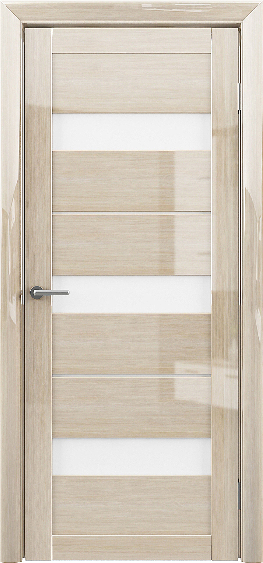 Межкомнатные двери ALBERO  "ПРАГА" Глянец Мокко/Белый Акрилат (ДО)