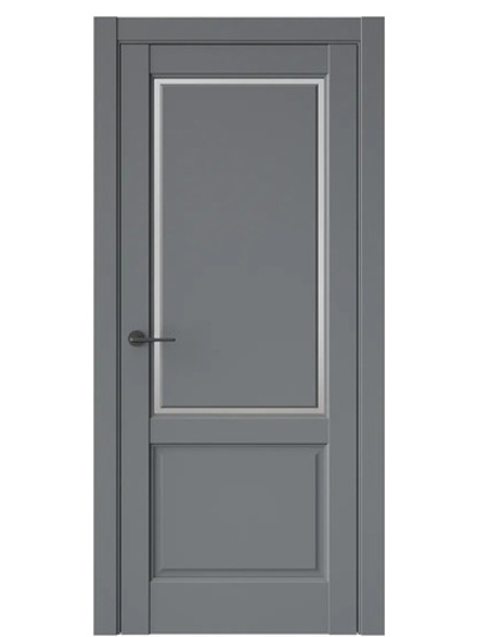 Двери WestStyle  LVT 3Е Альпийская Ночь/ Белое Сатинат ДО