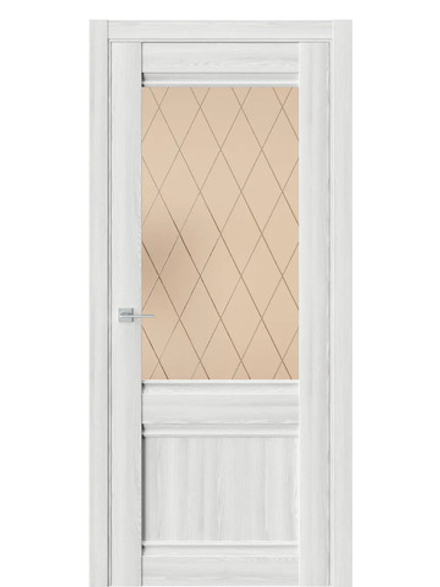 Двери WestStyle  "ChЕ 6" Клен Айс/бронза сатинат  ДО