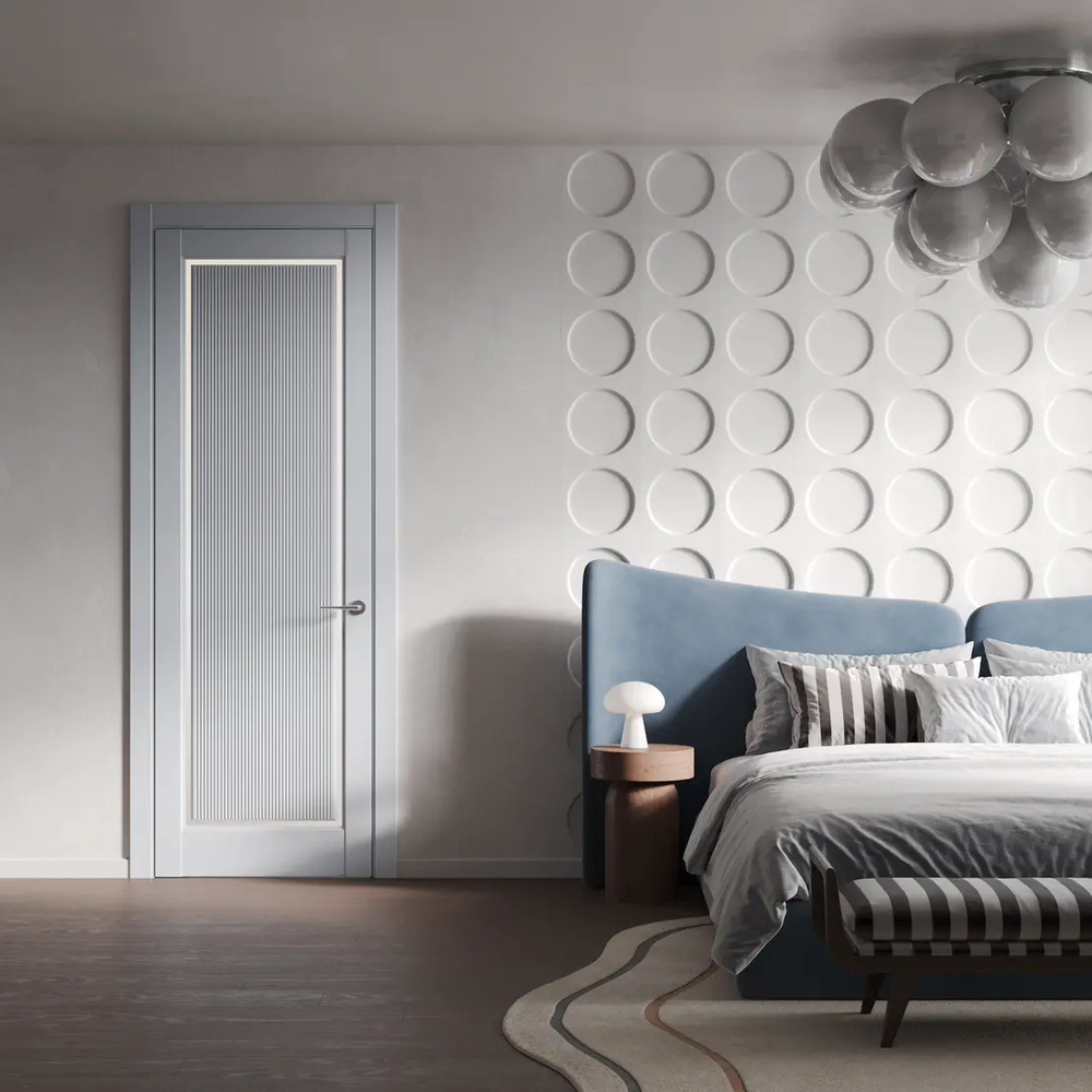 Двери WestStyle  LVT 3 FL Песчаный Рай/ Графит Сатинат ДО