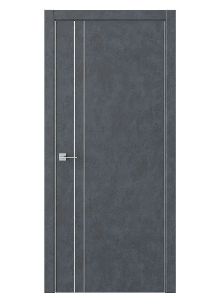 Двери WestStyle  "IN 40" Бетон Маренго /алюм.кромка ДГ