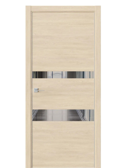 Двери WestStyle  "IN 16" Сенди /Зеркало Графит /алюм.кромка  ДО