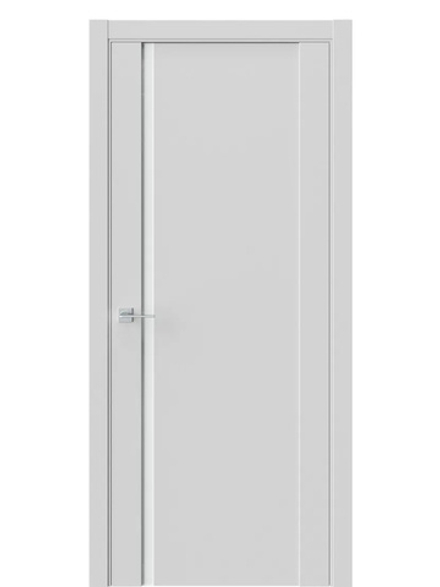 Двери WestStyle F30 Emlayer серый /Белое Lacobel  ДО