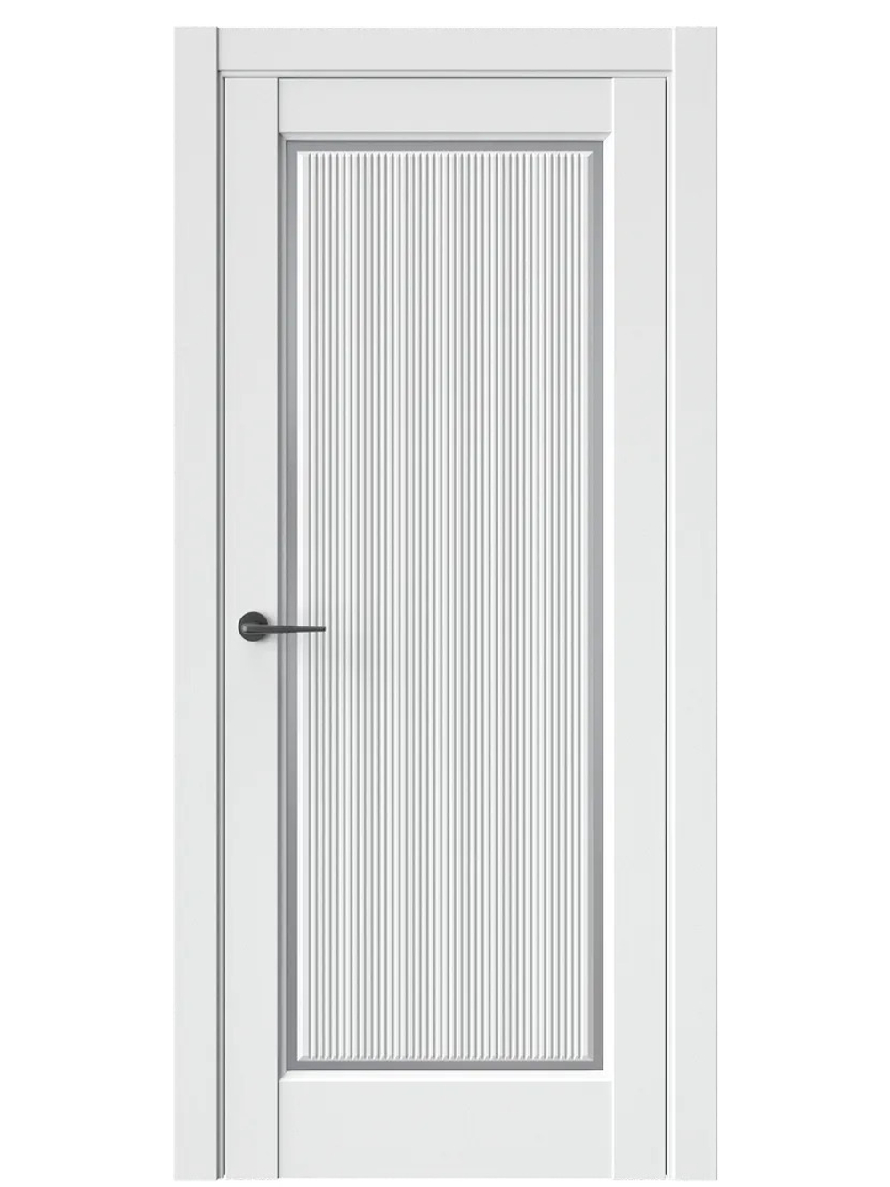 Двери WestStyle  LVT 1 FL Белая Вуаль/ Графит Сатинат ДО