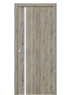 Двери WestStyle  "IN 36" Дуб Эссе /Аляска Lacobel /алюм.кромка  ДО