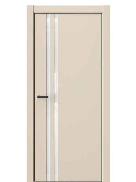Двери WestStyle  "IN 37" Лазурный Песок /Аляска Lacobel /алюм.кромка  ДО
