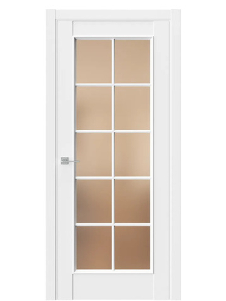 Двери WestStyle En 2 Emlayer белый / Бронза Сатинат  ДО