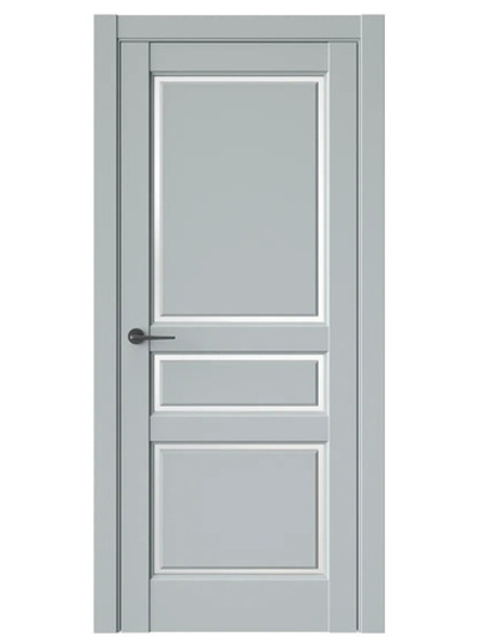 Двери WestStyle  LVT 5 Платиновый Дым/ Белое Сатинат ДО