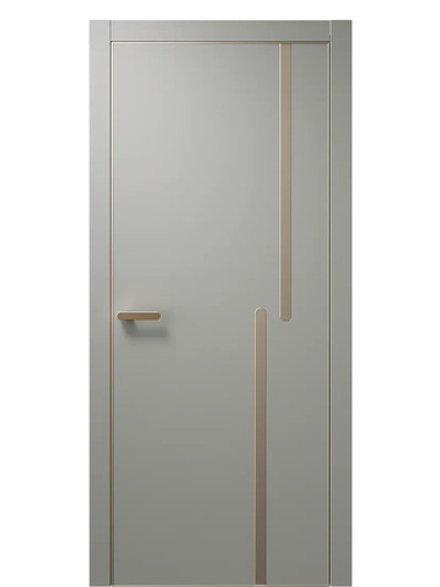 Двери WestStyle  "IN М2.1" Морская Галька /молдинг /алюм.кромка  ДГ