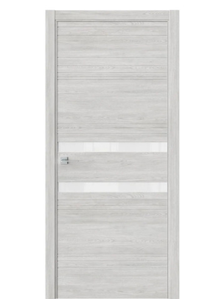 Двери WestStyle  "IN 13" Дуб Оксфорд /Аляска Lacobel /алюм.кромка  ДО